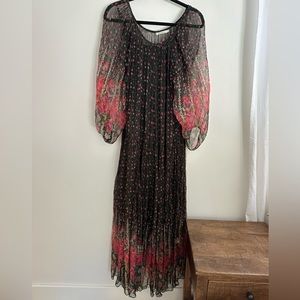 Mes desmoiselles silk maxi dress floral